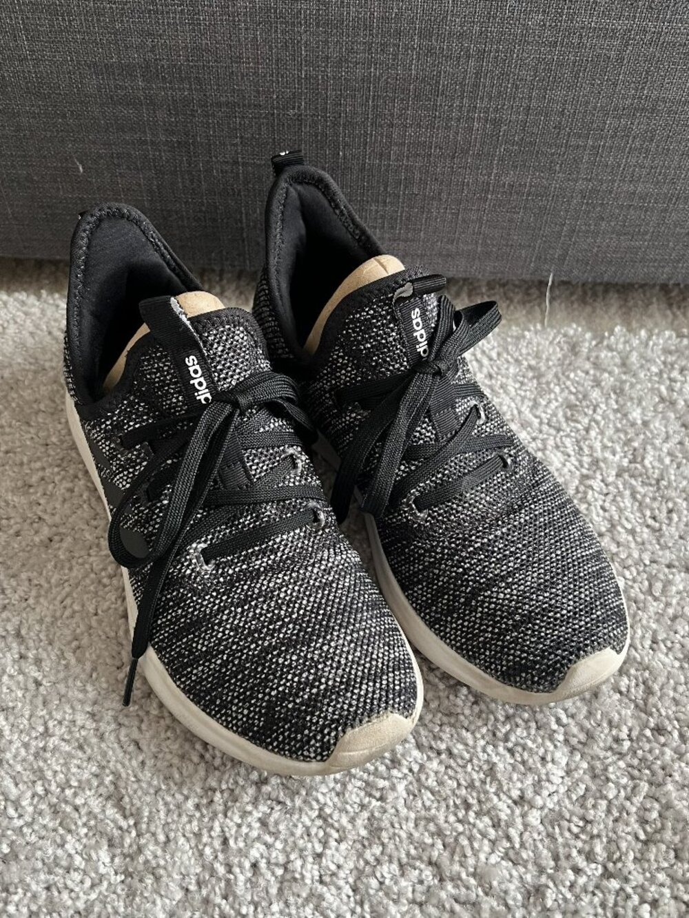Adidas Cloudfoam Pure 2.0 Linen Gray Women's Sneakers Size 7.5